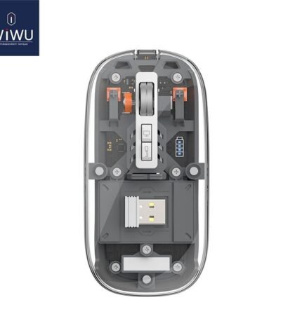 WIWU Crystal Transparent Wireless Mouse- Gray Color Inside