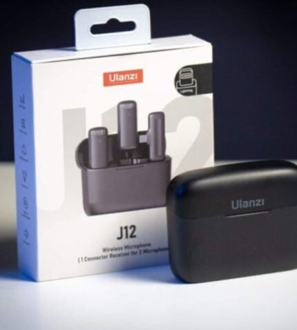 Ulanzi J12 Dual Wireless Microphone For IPhone & Andorid type C With Charging Case